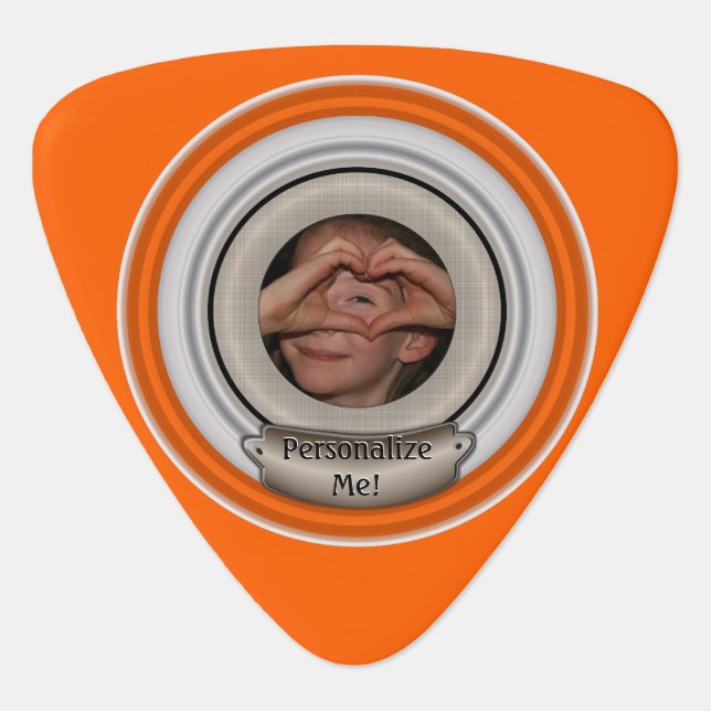 Photo Frame Personalizable Template Guitar Pick (Front)