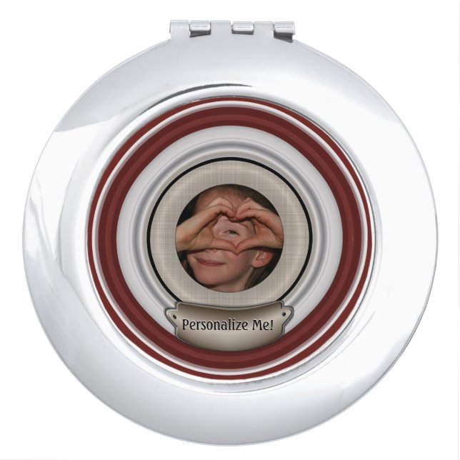 Photo Frame Personalizable Template Makeup Mirror (Front)