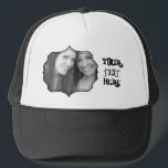 Photo Frame Trucker Hat<br><div class="desc">Add your own photo into the frame and then customize it with your own text!</div>