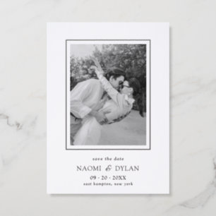 Photo Frame Wedding Save the Date Letterpress Card