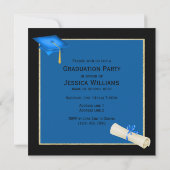 Photo Framed Graduation Double Sided Invitation (Back)