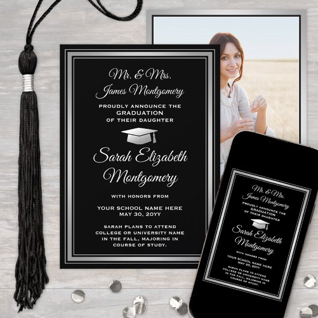 Photo From Parents Black and White Graduation Announcement (Creator Uploaded)