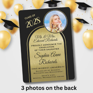 Photo From Parents Black Graduation Announcement