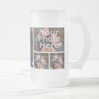 Photo Frosty Glass Mugs - personalized Collage Mug