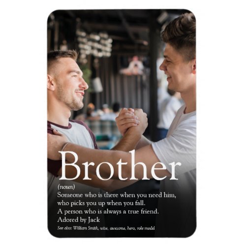 Photo Fun Cool Best Ever Brother Definition Magnet