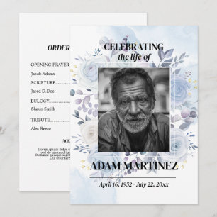 Photo Funeral Celebration Of Life Memorial  Invitation
