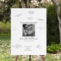 Photo Funeral Guest Message Foam Board