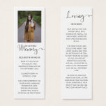 Photo Funeral Memorial Bookmark Card Photo Funeral Memorial Bookmark Card