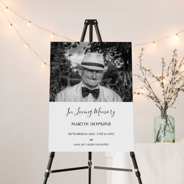 Photo Funeral Memorial In Loving Memory Foam Board (In Situ (Stand))