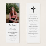 Photo Funeral Memorial Poem Bookmark Card