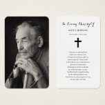 Photo Funeral Memorial Prayer Cards