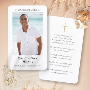 Photo Funeral Sympathy Memorial Prayer Cards