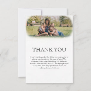 Photo Funeral Thank You Card