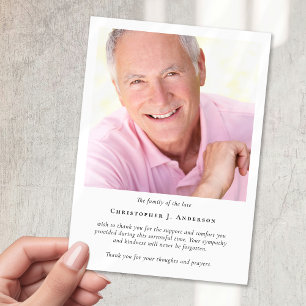 Photo Funeral Thank You Card