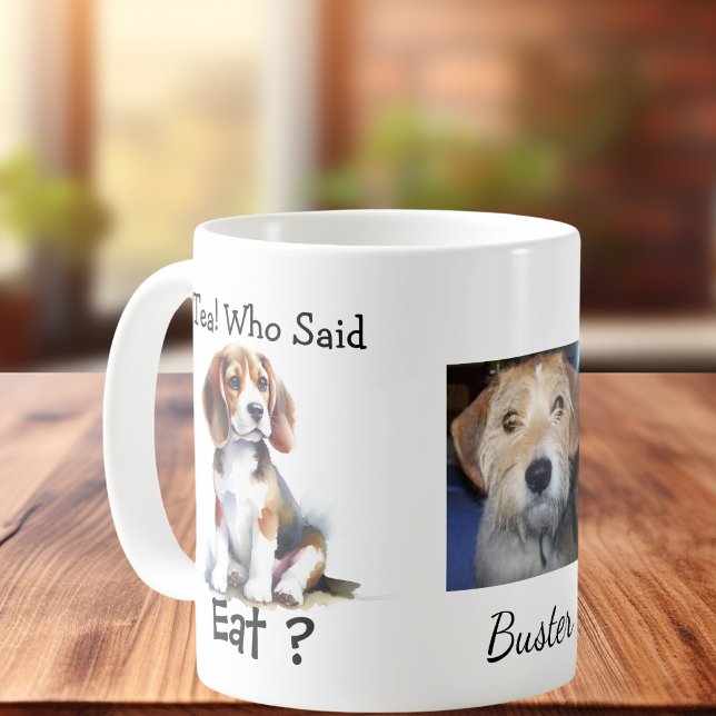 Photo & Funny BEAGLE Personalize Coffee Mug (Elegant funny BEAGLE Graphic with room to upload your Beagles photo and a ew words.)