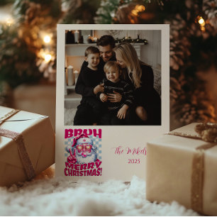 Photo Funny Bruh Merry Christmas Holiday Card