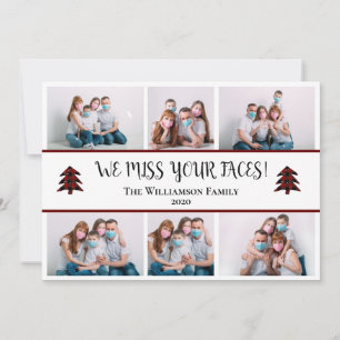 Photo Funny Miss Your Faces Covid Christmas Holiday Card
