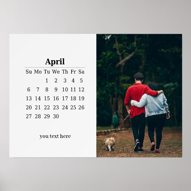 Photo Gallery Landscape Easel Calendar Apr 2025 Holder (Front)