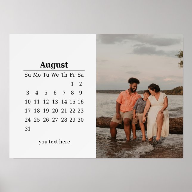 Photo Gallery Landscape Easel Calendar Aug 2025 Holder (Front)