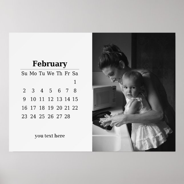 Photo Gallery Landscape Easel Calendar Feb 2025 Holder (Front)