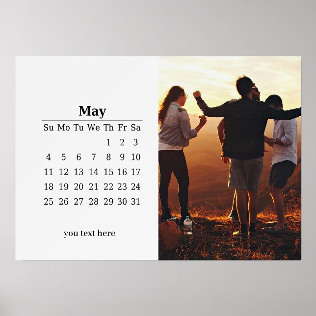 Photo Gallery Landscape Easel Calendar May 2025 Holder (Front)