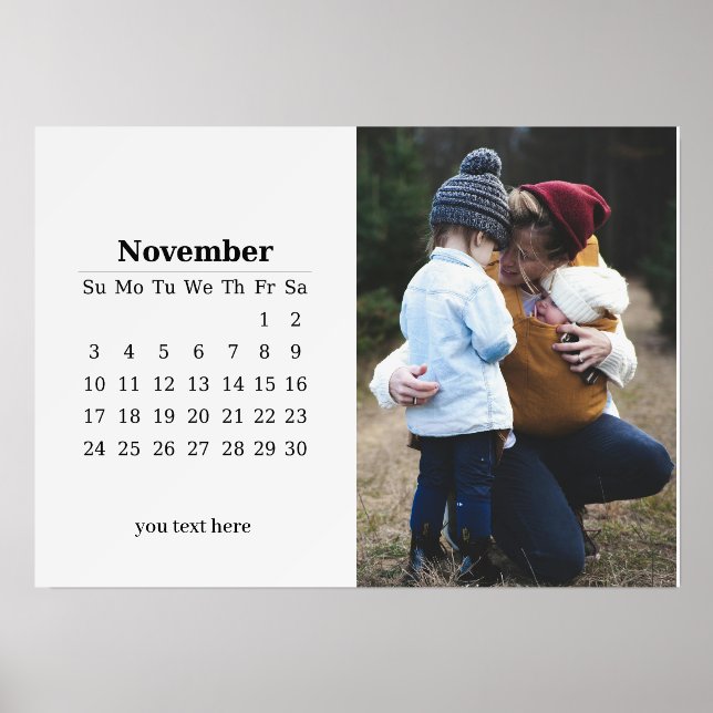 Photo Gallery Landscape Easel Calendar Nov 2024 Holder (Front)