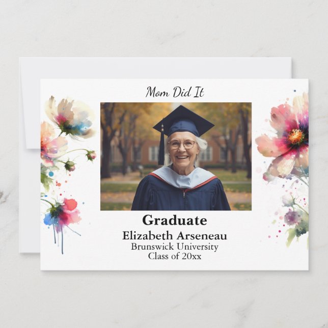 Photo Garden Party Grad Invitation Personalize (Front)