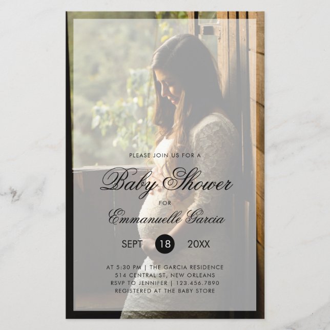 Photo Gender Neutral Budget Baby Shower Invitation (Front)