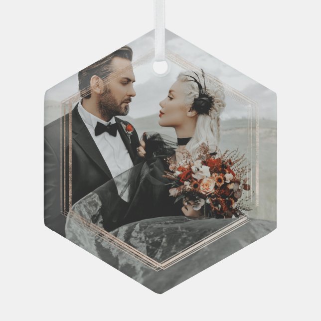 Photo Gift Custom Personalized Glass Ornament (Front)