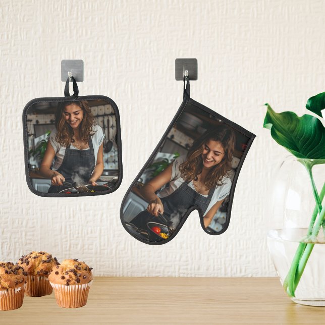 Photo Gift Family Mother's day Oven Mitt & Pot Holder Set (Creator Uploaded)