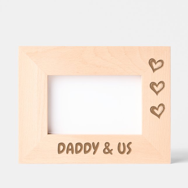 Photo Gift For Dad, Daddy & Us Picture Frame,  Engraved Frames (Front)