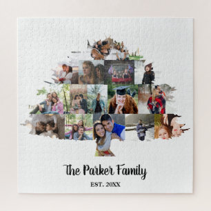 Photo gift idea family tree photo collage jigsaw puzzle