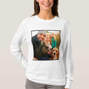 Photo Gift Modern Personalized Family Photo T-Shirt