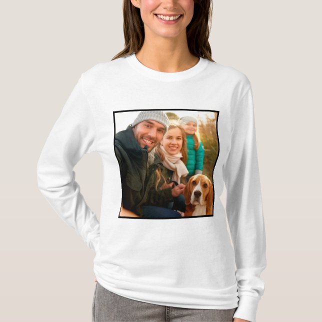 Photo Gift | Modern Personalized Family Photo T-Shirt (Front)