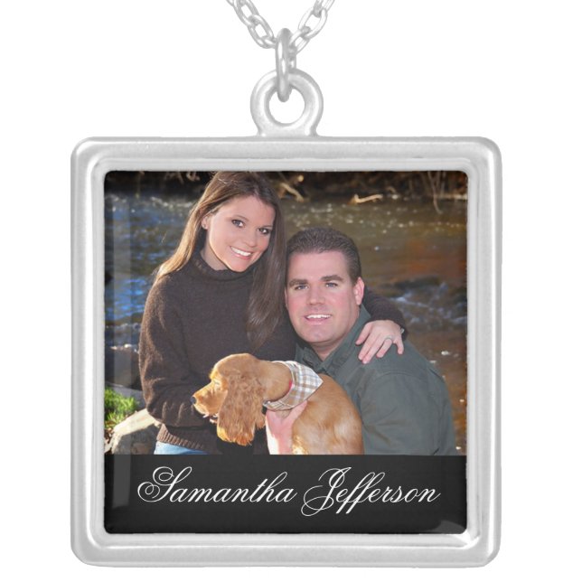 Photo Gift Necklace - Message w/ Horizontal Photo (Front)