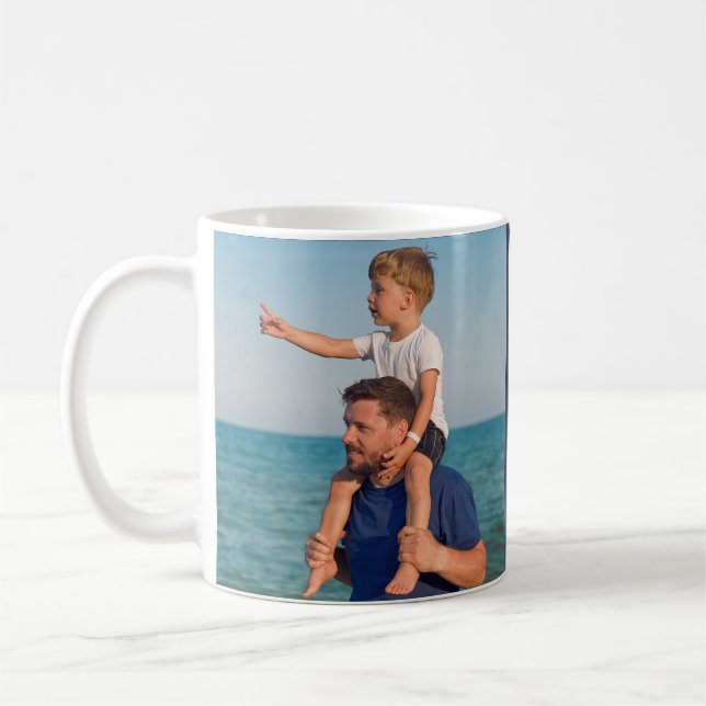 Photo Gifts for Dad Sticker Coffee Mug (Left)