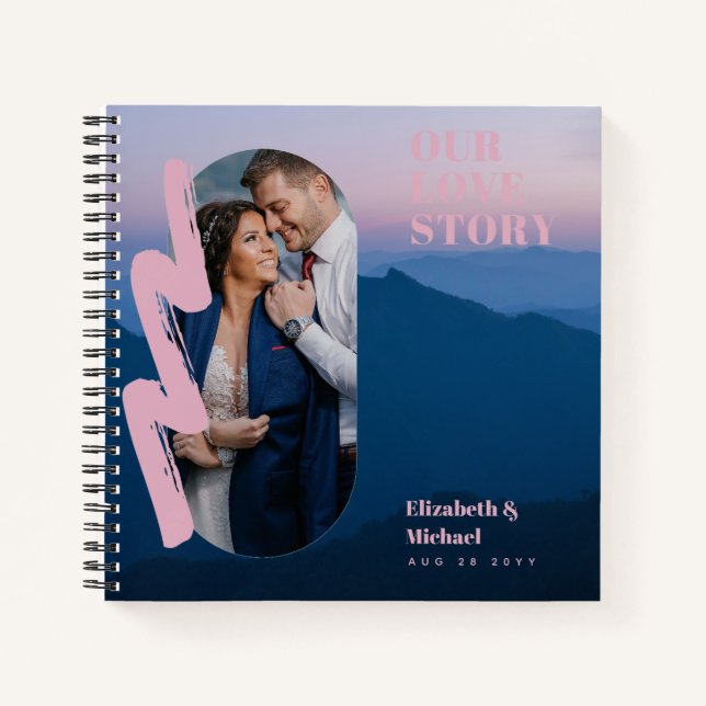 PHOTO Gifts for Newlyweds OUR LOVE STORY Custom Notebook (Front)