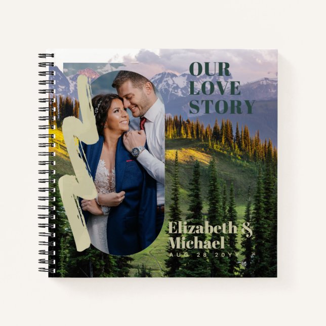 PHOTO Gifts for Newlyweds OUR LOVE STORY Custom Notebook (Front)
