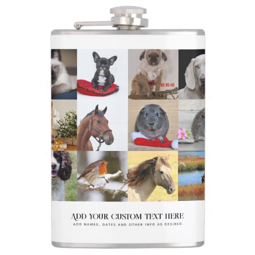 PHOTO GIFTS MOM DAD GRANDPA GRANDMA PETS FRIENDS   FLASK