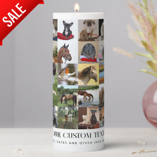 PHOTO GIFTS MOM DAD GRANDPA GRANDMA PETS FRIENDS   PILLAR CANDLE