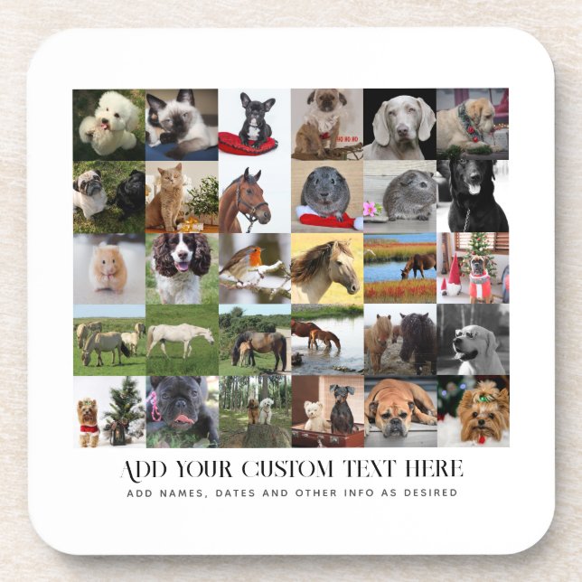 PHOTO GIFTS TEMPLATES FAMILY FRIENDS PETS CUSTOM   BEVERAGE COASTER (Front)