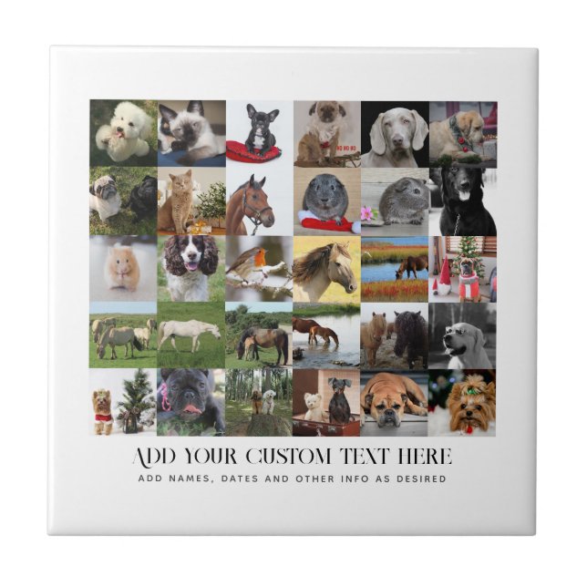 PHOTO GIFTS TEMPLATES FAMILY FRIENDS PETS CUSTOM   CERAMIC TILE (Front)