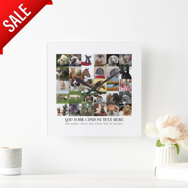 PHOTO GIFTS TEMPLATES FAMILY FRIENDS PETS CUSTOM   SQUARE WALL CLOCK (Creator Uploaded)