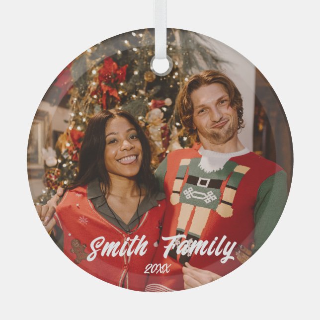 Photo Glass Ornament - Create Your Own Design (Front)