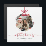 Photo Globe Merry Christmas Ornament Card<br><div class="desc">Wish friends and family a Merry Christmas with your awesome picture framed in a hanging Christmas ornament surrounded by holly berries and branches.  Easily insert your personal details,  along with your favorite photo,  to make it your own.</div>