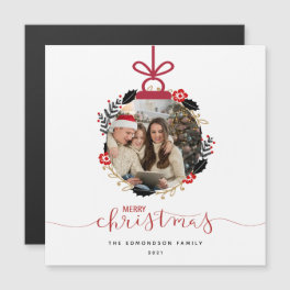 Photo Globe Merry Christmas Ornament Card