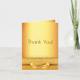 Photo gold elegant birthday Thank You Card