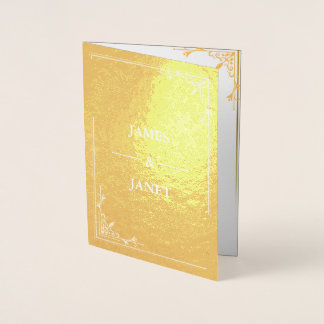 Photo Gold Foil Wedding Invitation