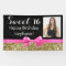 Photo Gold Glitter Pink Sweet 16 Birthday Party