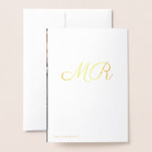 Photo & Gold Silver Foil Graduation & Party Invite (Back With Envelope)